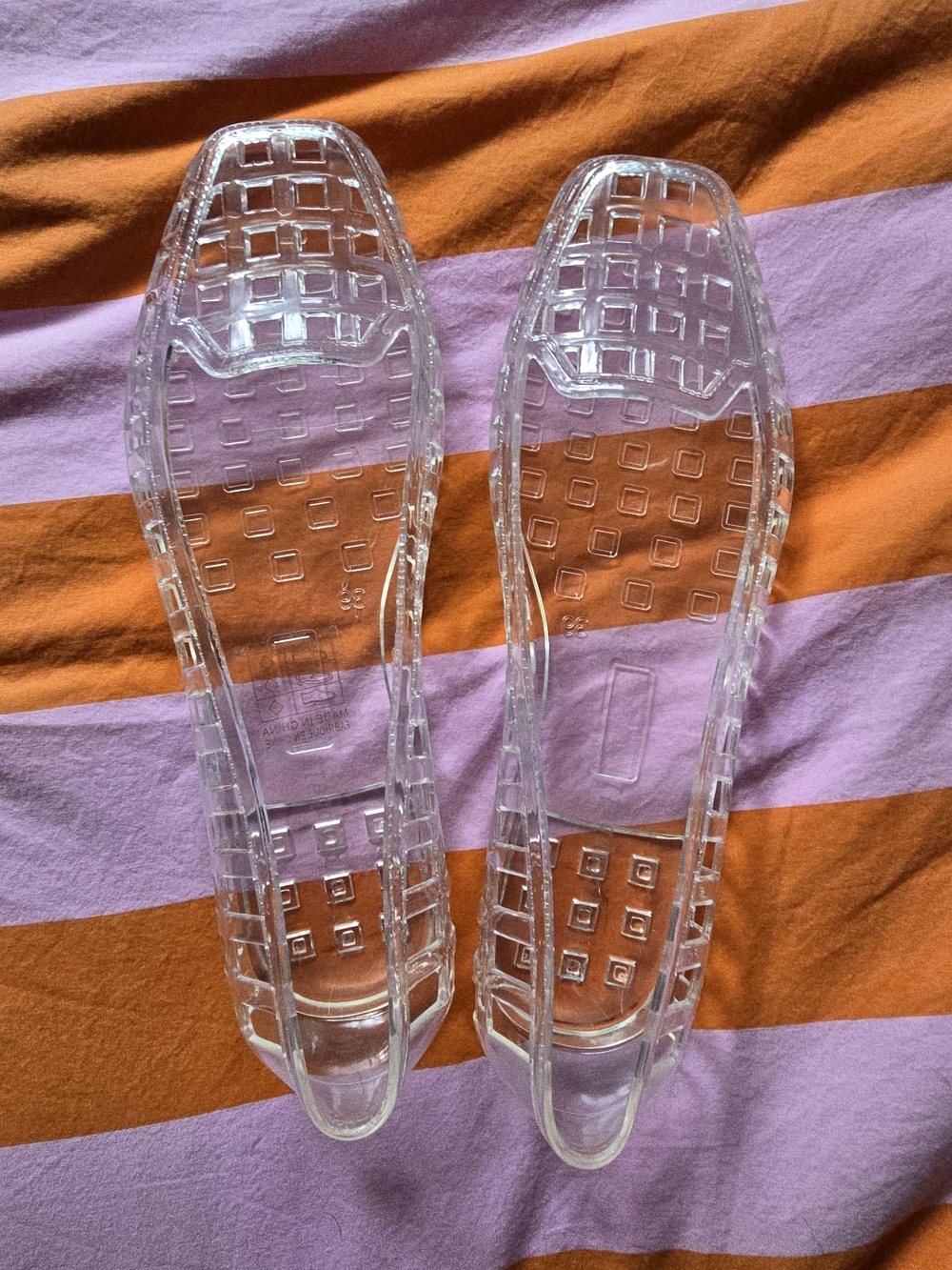 Jeffrey Campbell Women's Clear Square-Toe Jelly Slide Sandals - Picture 2 of 5